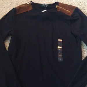 Ralph Lauren Suede detail shirt